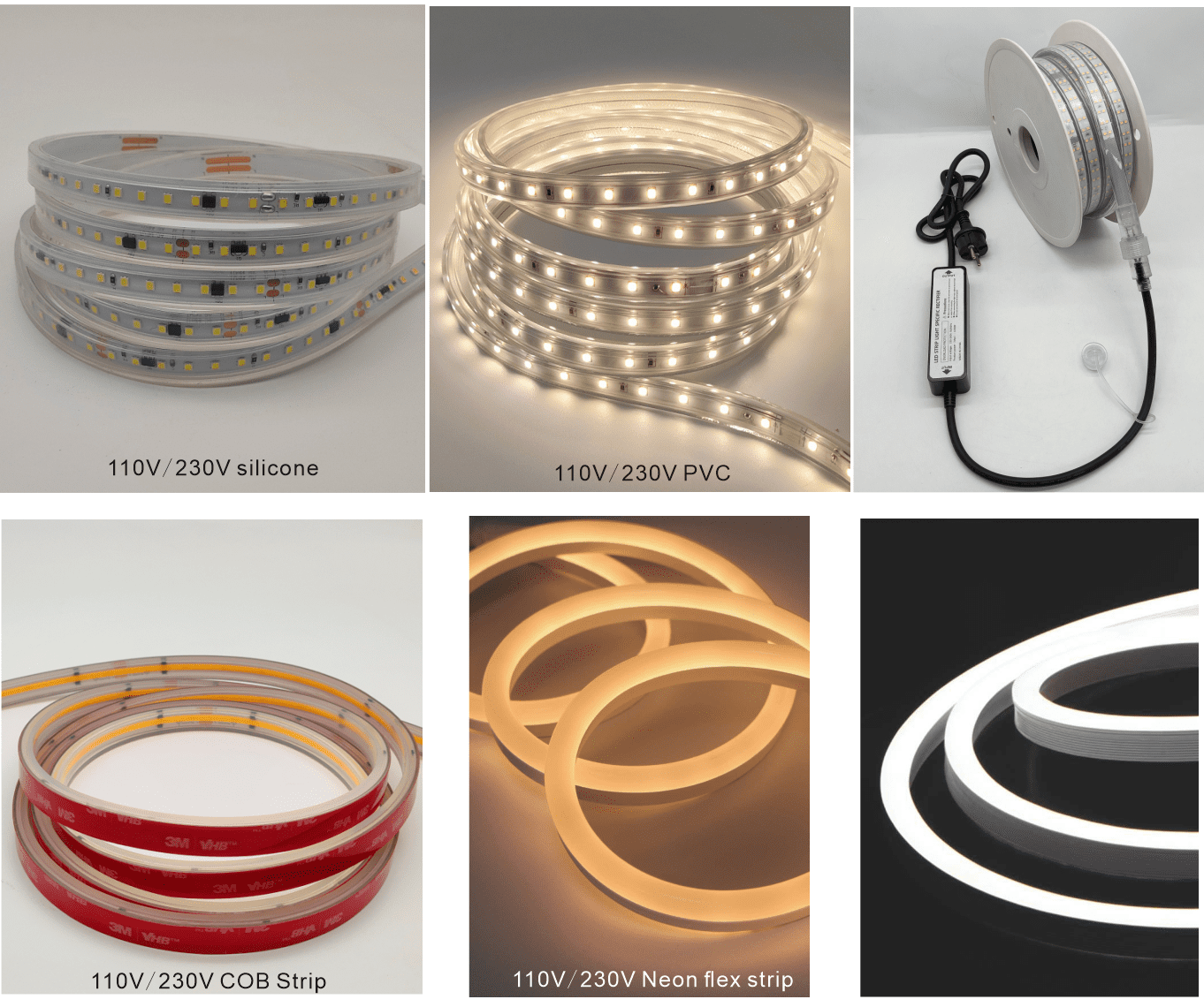 High Voltage strip light for working lighting