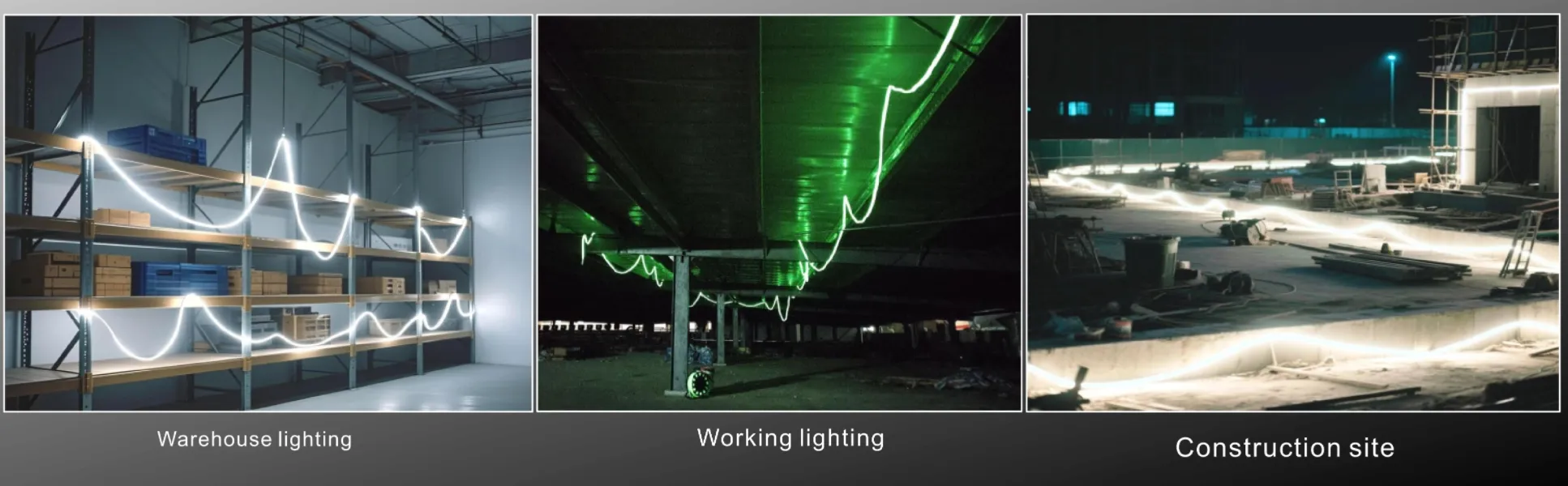 LED fluorescent working light application