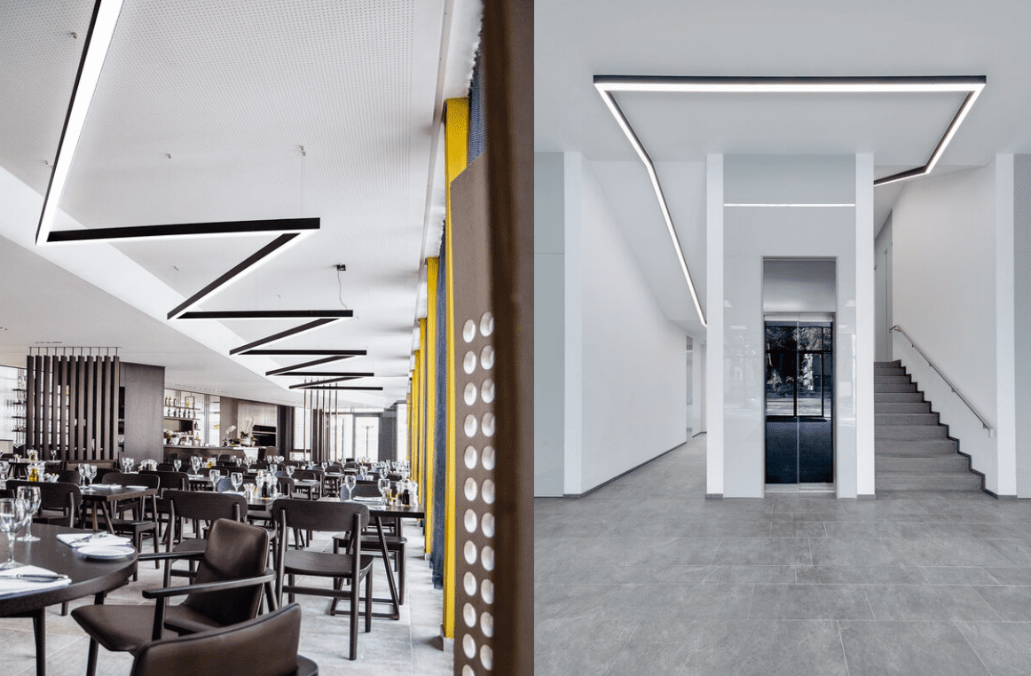 continuous linear light post 